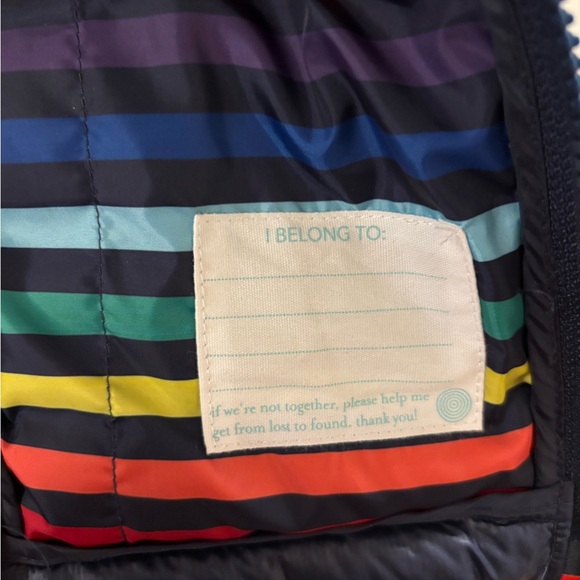 Primary rainbow puffer vest - size 6/7 - Picture 3 of 4